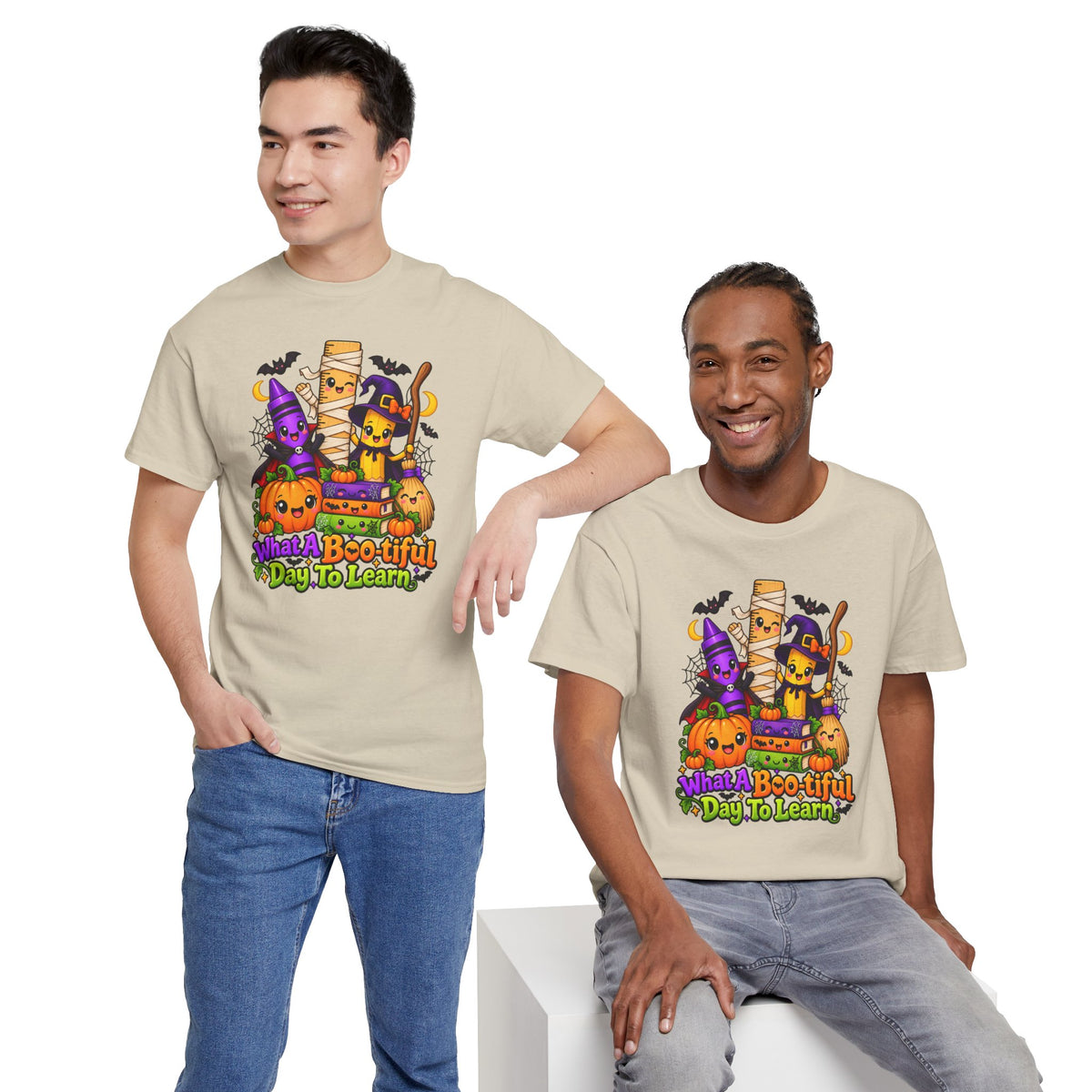 Halloween Teacher Tee — "What A Boo-tiful Day To Learn" Kids' Classroom Shirt