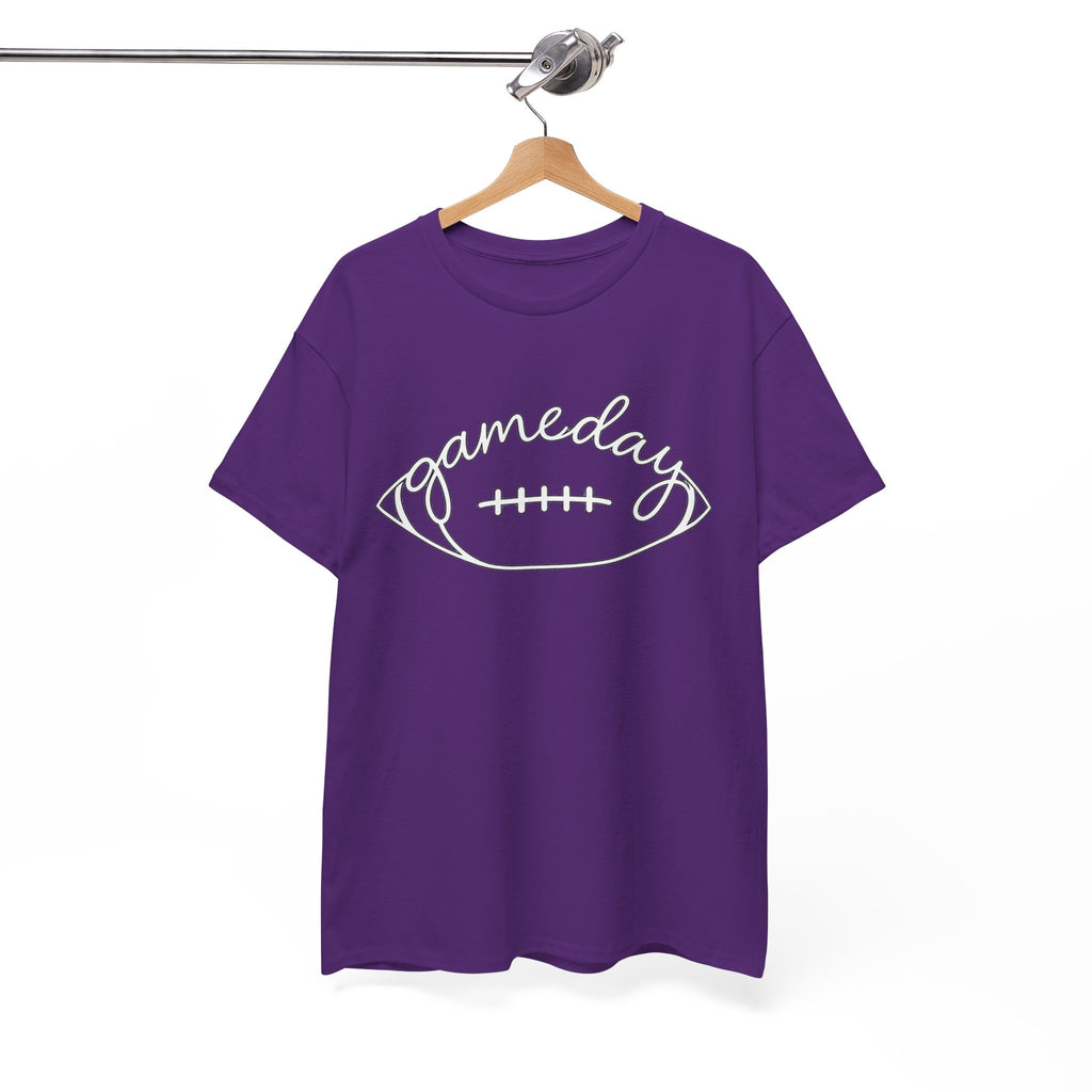 Gameday Football Tee — 'gameday' Script Football Graphic T-Shirt