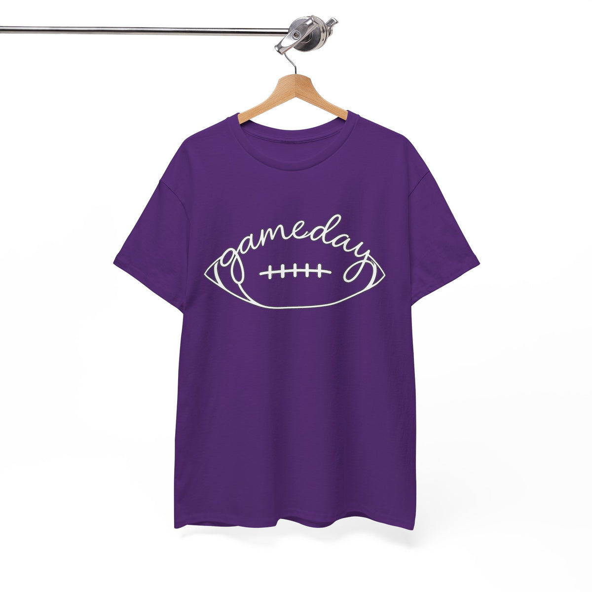 Gameday Football Tee — 'gameday' Script Football Graphic T-Shirt