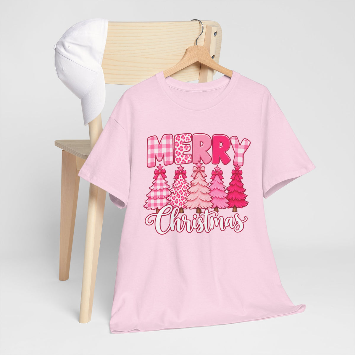 Merry Christmas Pink Christmas Tree T-Shirt