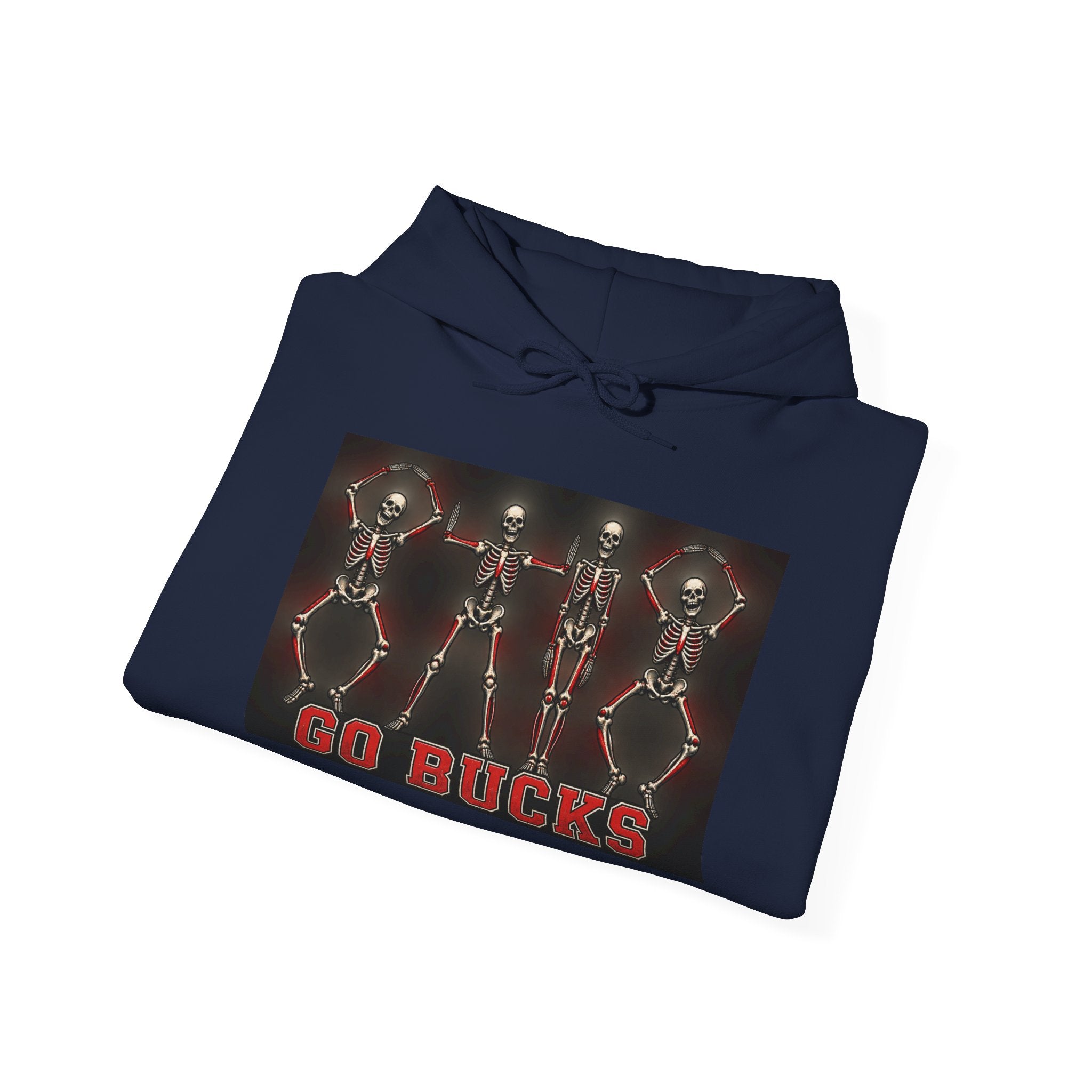 Go Bucks Hoodie — Vintage Red Deer Antlers Graphic Hooded Sweatshirt