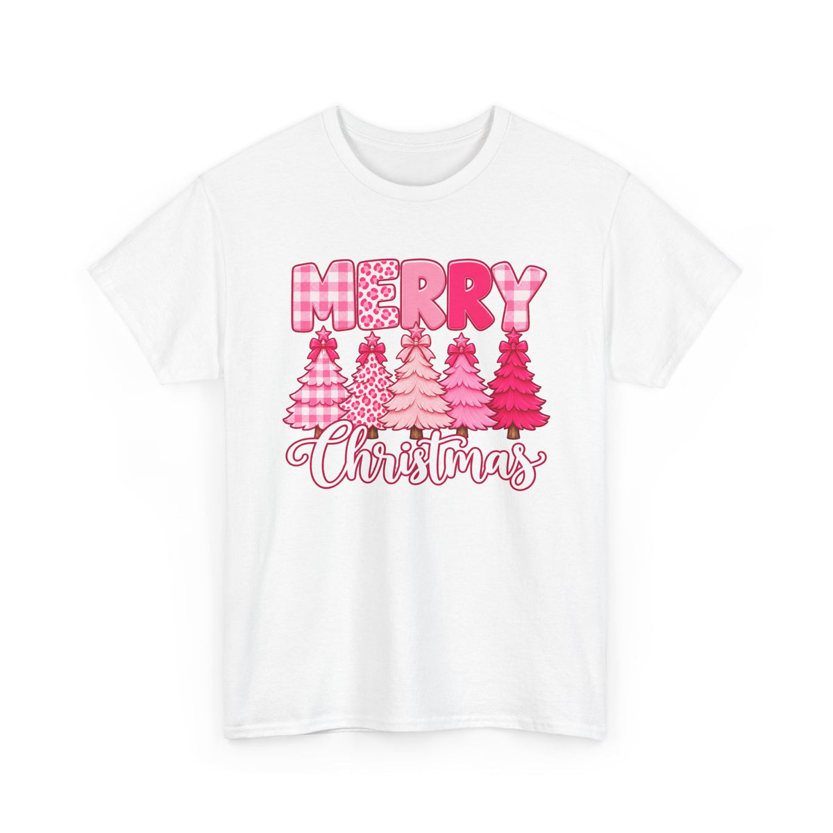 Merry Christmas Pink Christmas Tree T-Shirt