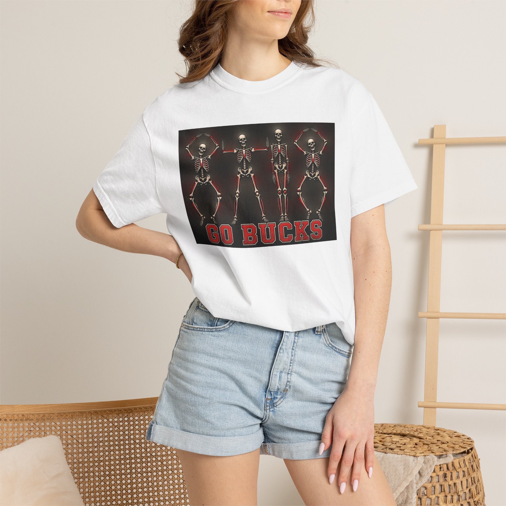 Go Bucks T-Shirt — Vintage Skeleton Dance Football Fan Tee