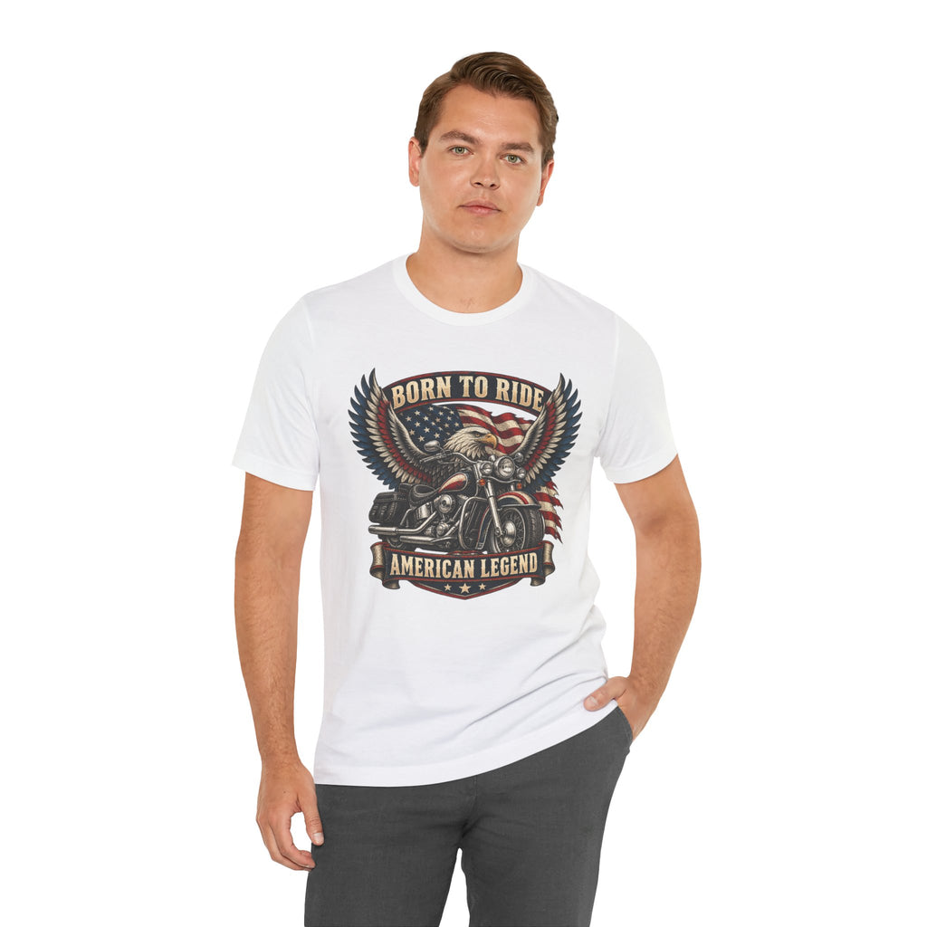 Born to Ride Eagle Motorcycle Tee — American Legend Patriotic T-Shirt