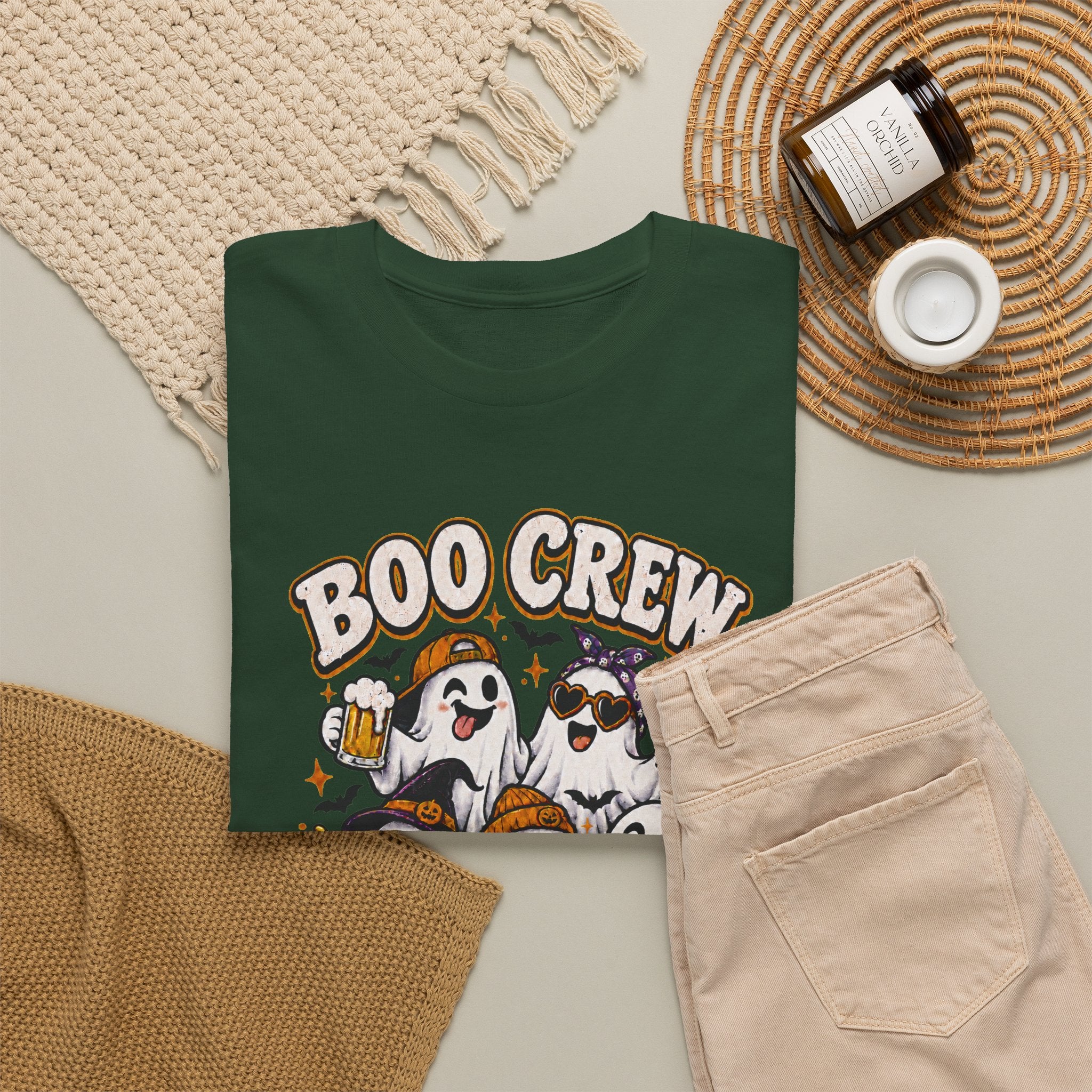 Boo Crew T-Shirt — “Most Likely to Fly on a Broom” Halloween Ghost Tee