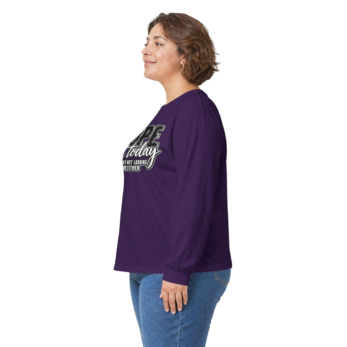Nope Not Today Long Sleeve Tee — Funny Sarcastic Graphic Shirt