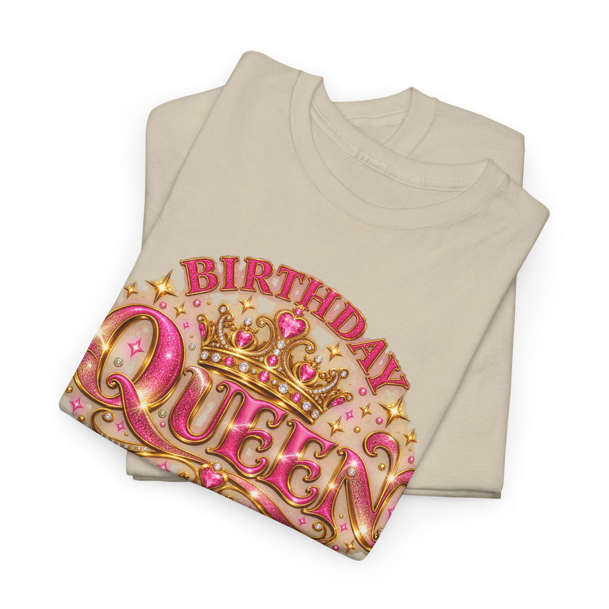 Birthday Queen Graphic T-Shirt | Pink & Gold Crown