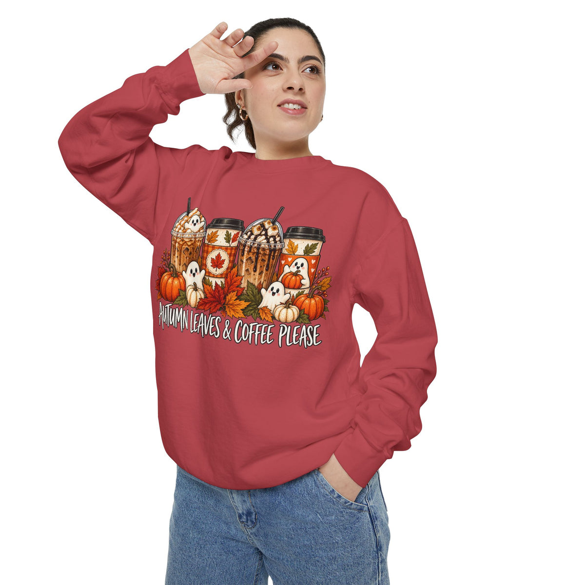 Pumpkin Spice Coffee Sweatshirt — Fall Coffee Lover Graphic Sweatshirt