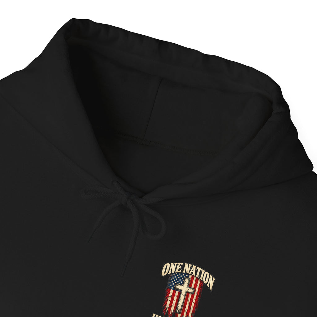 One Nation Under God Patriotic Cross Hoodie