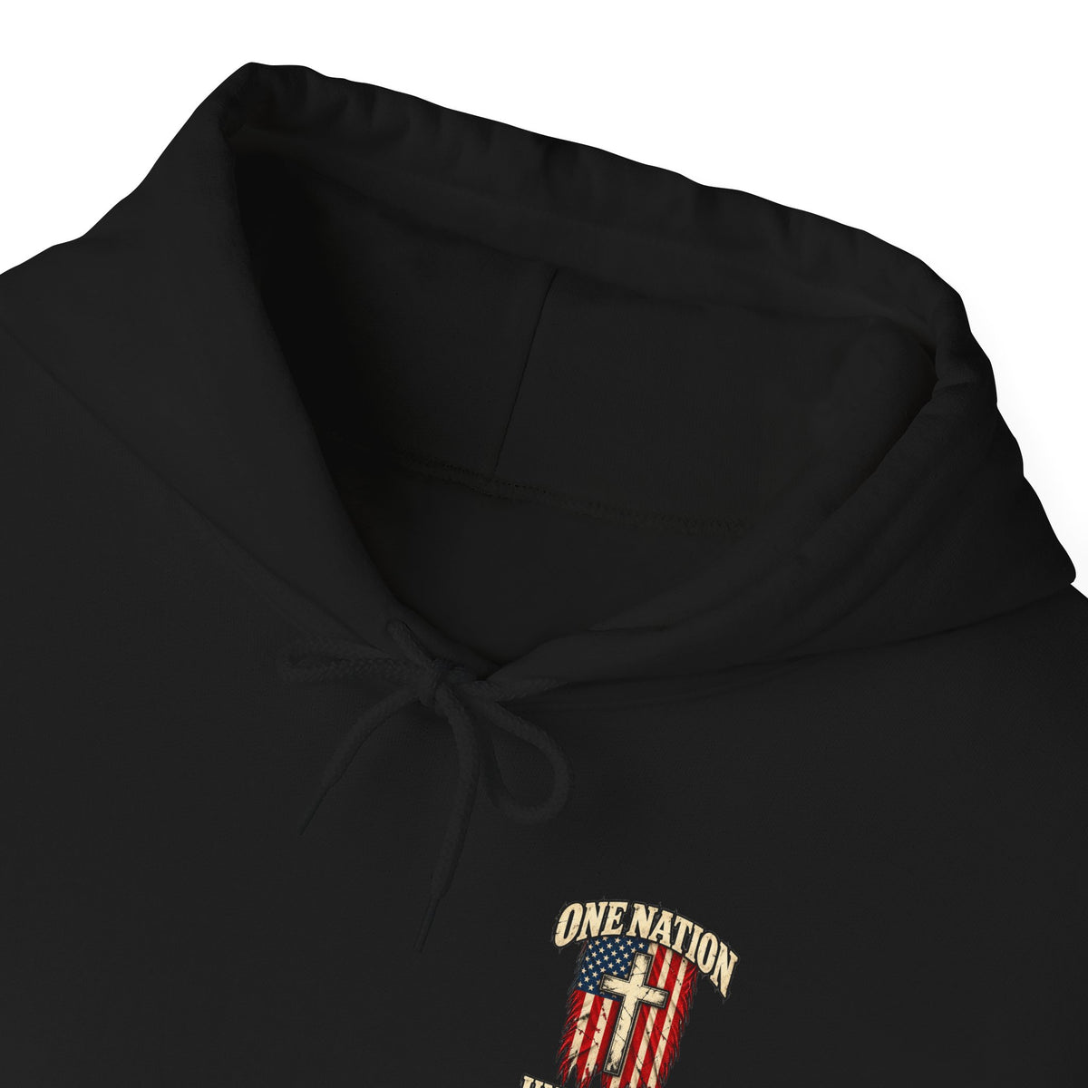 One Nation Under God Patriotic Cross Hoodie