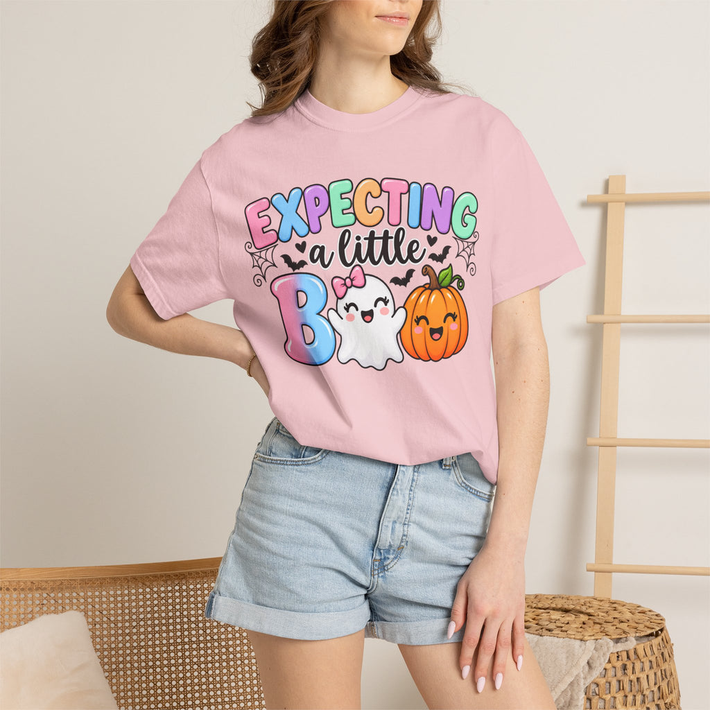 Expecting a Little Boo Maternity T-Shirt — Cute Halloween Pregnancy Tee