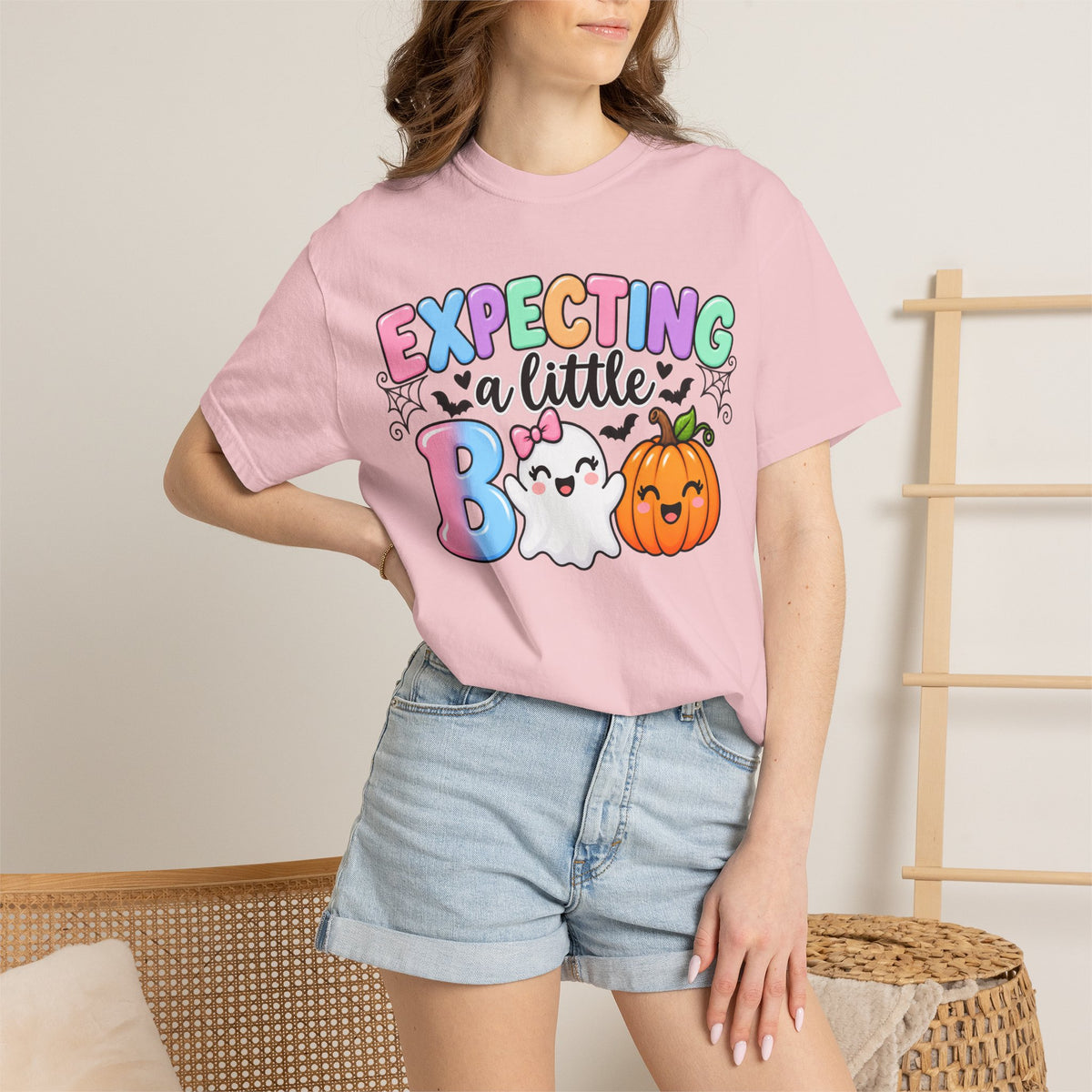 Expecting a Little Boo Maternity T-Shirt — Cute Halloween Pregnancy Tee