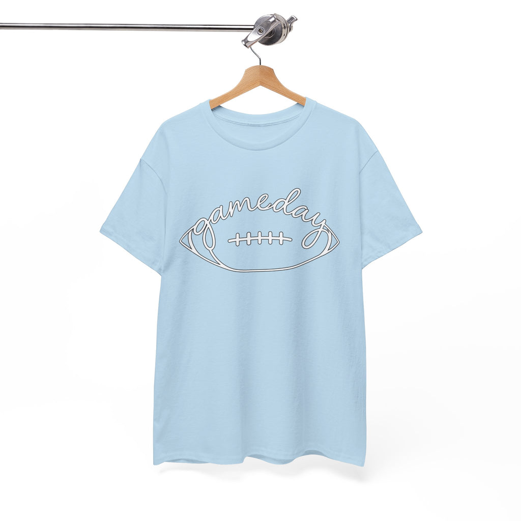 Gameday Football Tee — 'gameday' Script Football Graphic T-Shirt