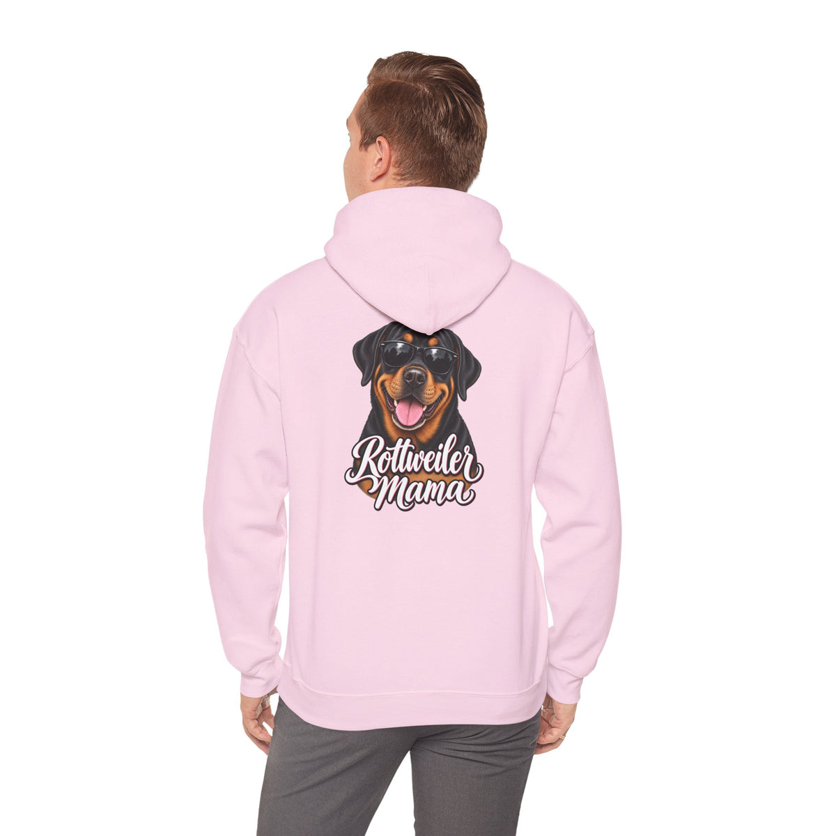 Rottweiler Mama Hoodie — Cute Rottie Portrait Pullover for Dog Moms