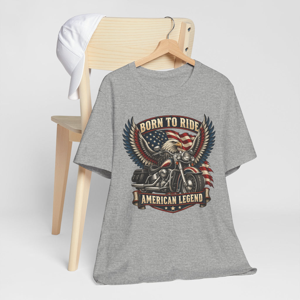 Born to Ride Eagle Motorcycle Tee — American Legend Patriotic T-Shirt