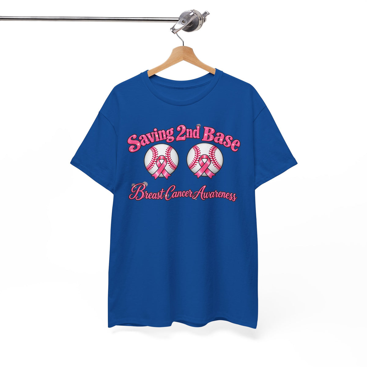 Saving 2nd Base Breast Cancer Awareness T-Shirt