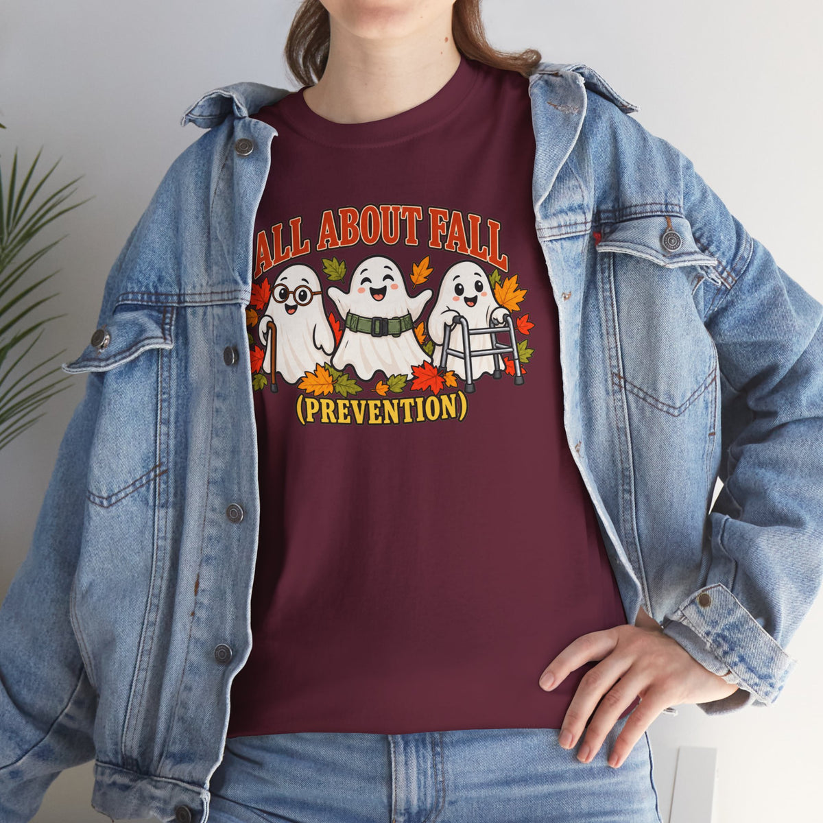 All About Fall (Prevention) Ghost Tee — Cute Halloween Autumn T-Shirt