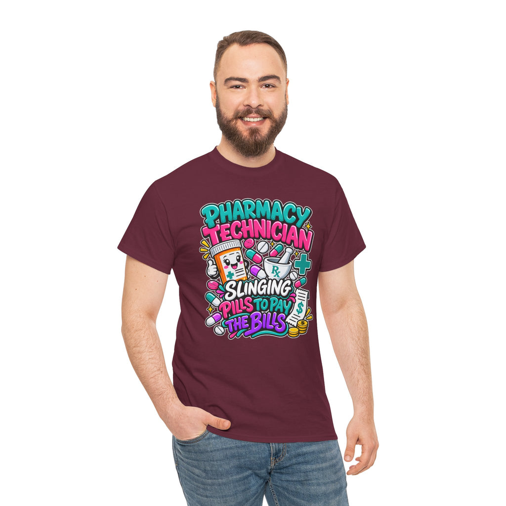 Pharmacy Technician T‑Shirt — "Slinging Pills to Pay the Bills" Graphic Tee
