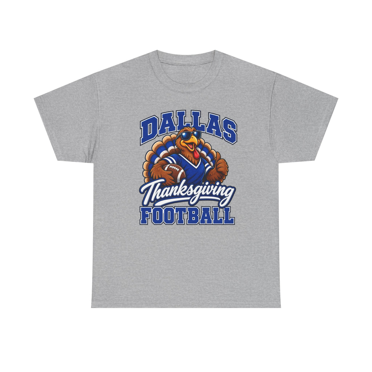 Dallas Thanksgiving Football T-Shirt — Turkey Mascot Game Day Tee