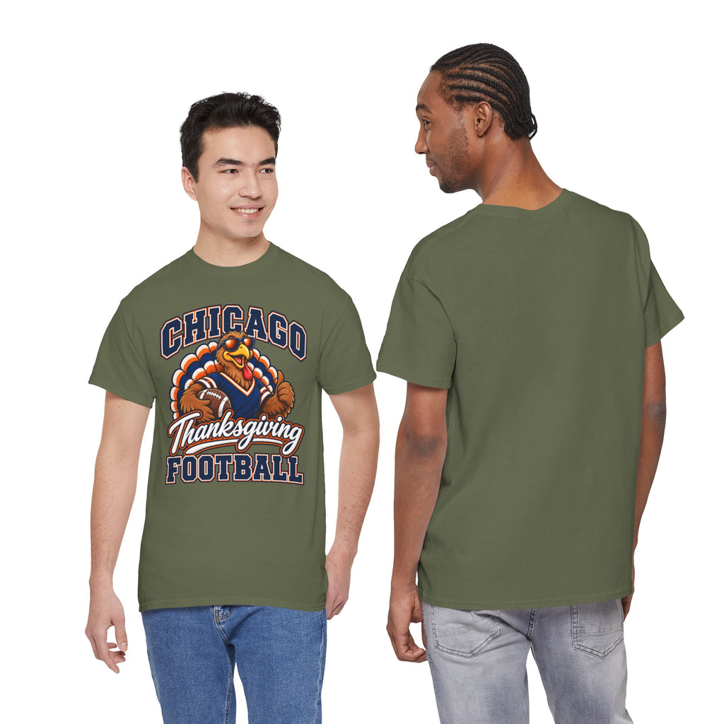 Chicago Thanksgiving Football T-Shirt — Turkey Mascot Game Day Tee