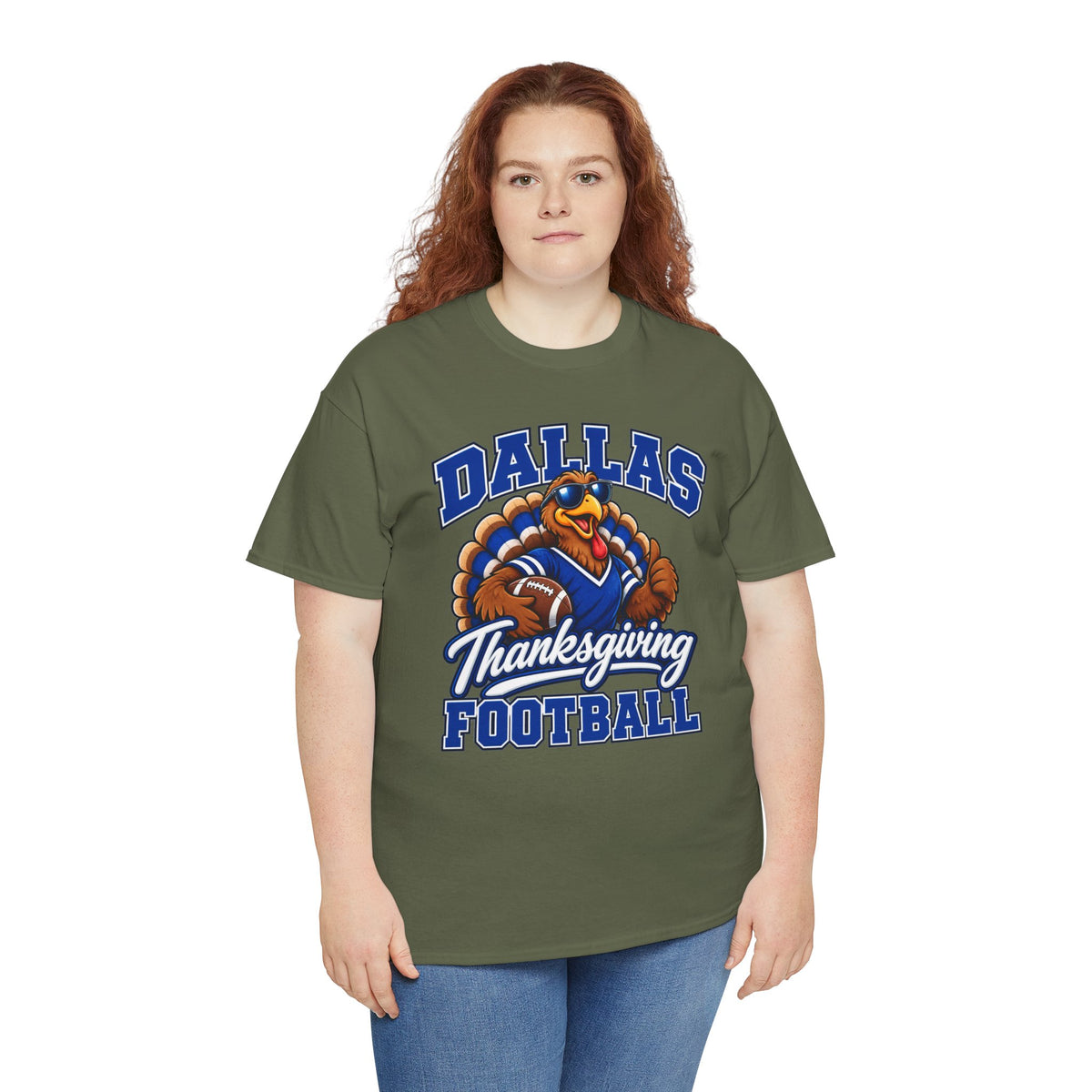Dallas Thanksgiving Football T-Shirt — Turkey Mascot Game Day Tee