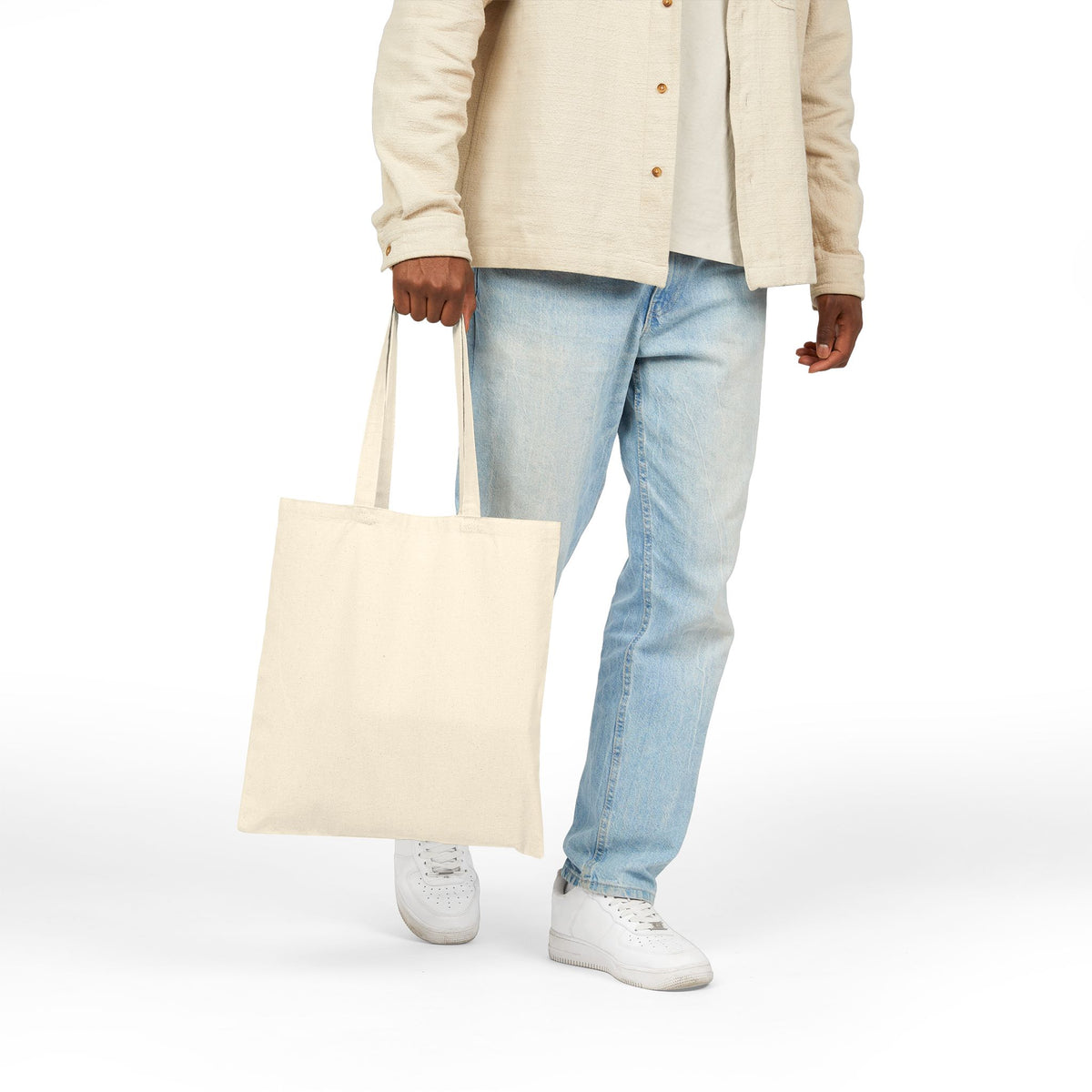 Eco Canvas Tote — Colorful Floral Buddha Design