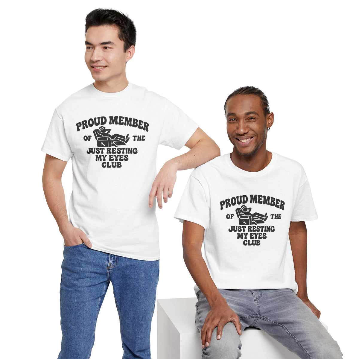 Resting My Eyes Club T-Shirt — "Proud Member of the Just Resting My Eyes Club" Graphic Tee