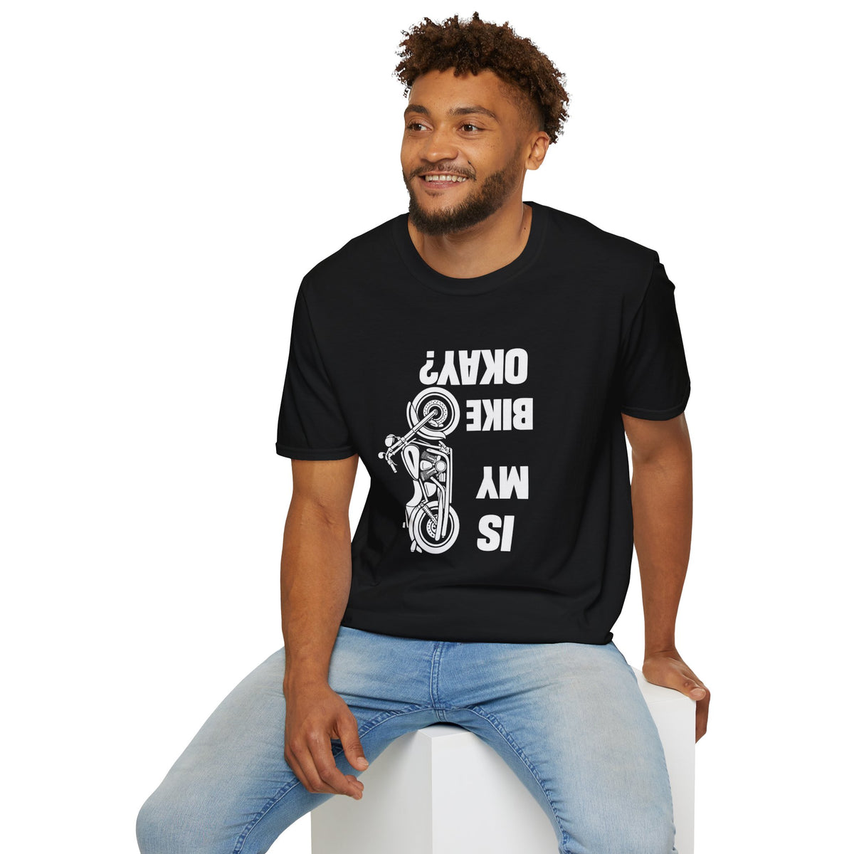 Motorcycle T‑Shirt — "Is My Bike Okay?" Bold Biker Tee
