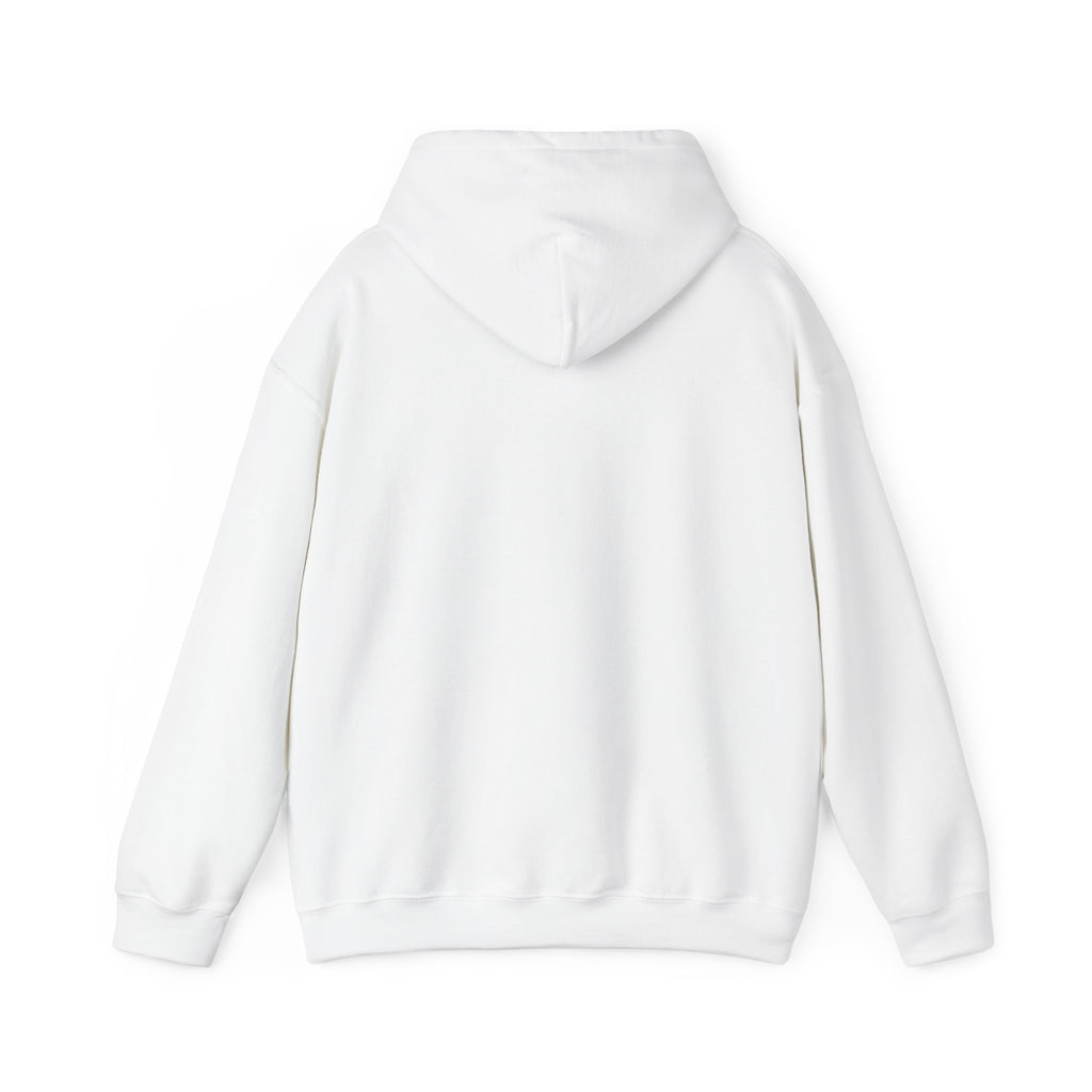 White Hoodie with Colorful 'Stand Tall' Floral Bear Chest Logo - Cozy Casual Pullover