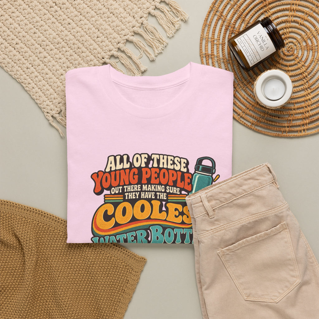 Retro 70s-80s Funny Water Bottle Tee — "Coolest Water Bottle" Graphic T-Shirt