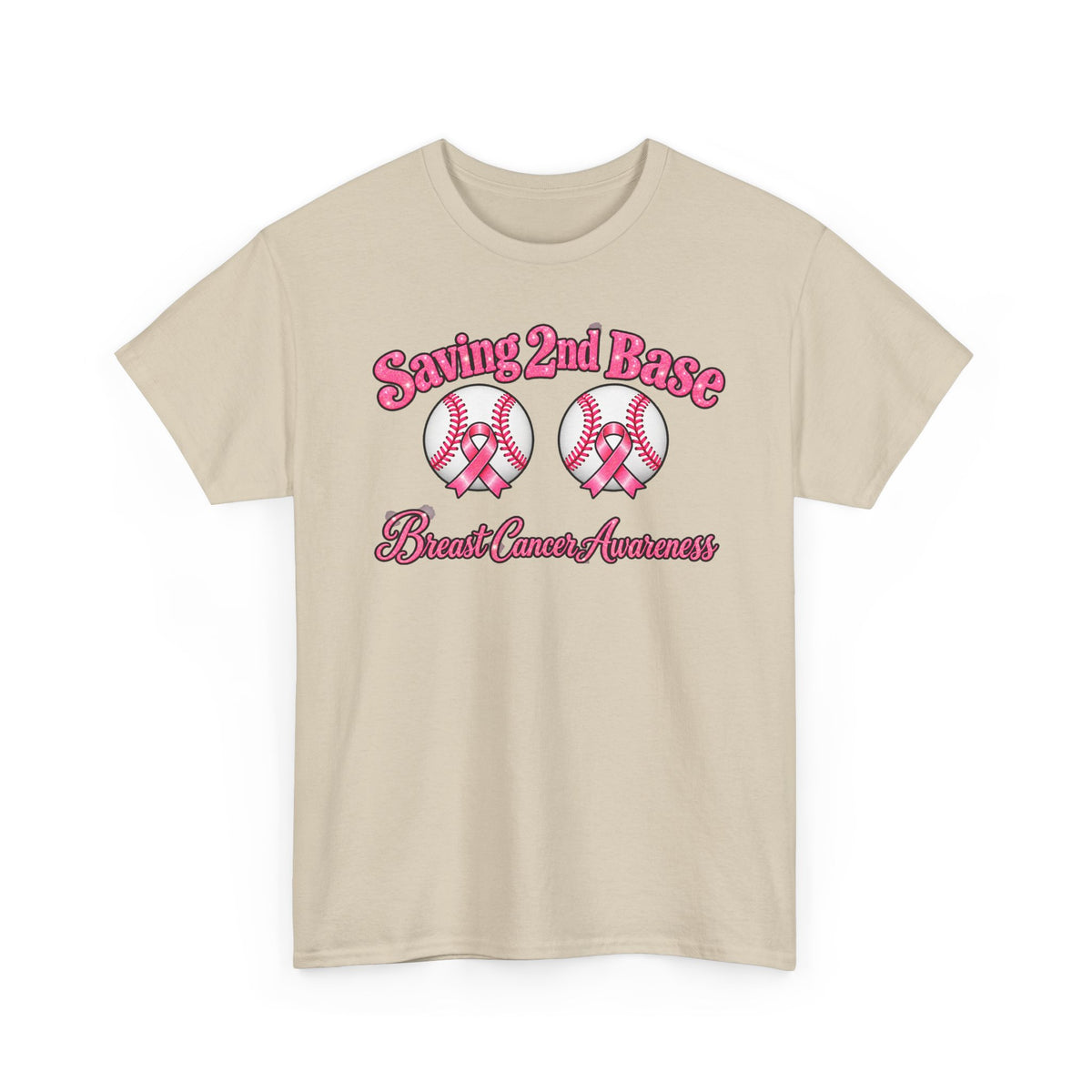 Saving 2nd Base Breast Cancer Awareness T-Shirt