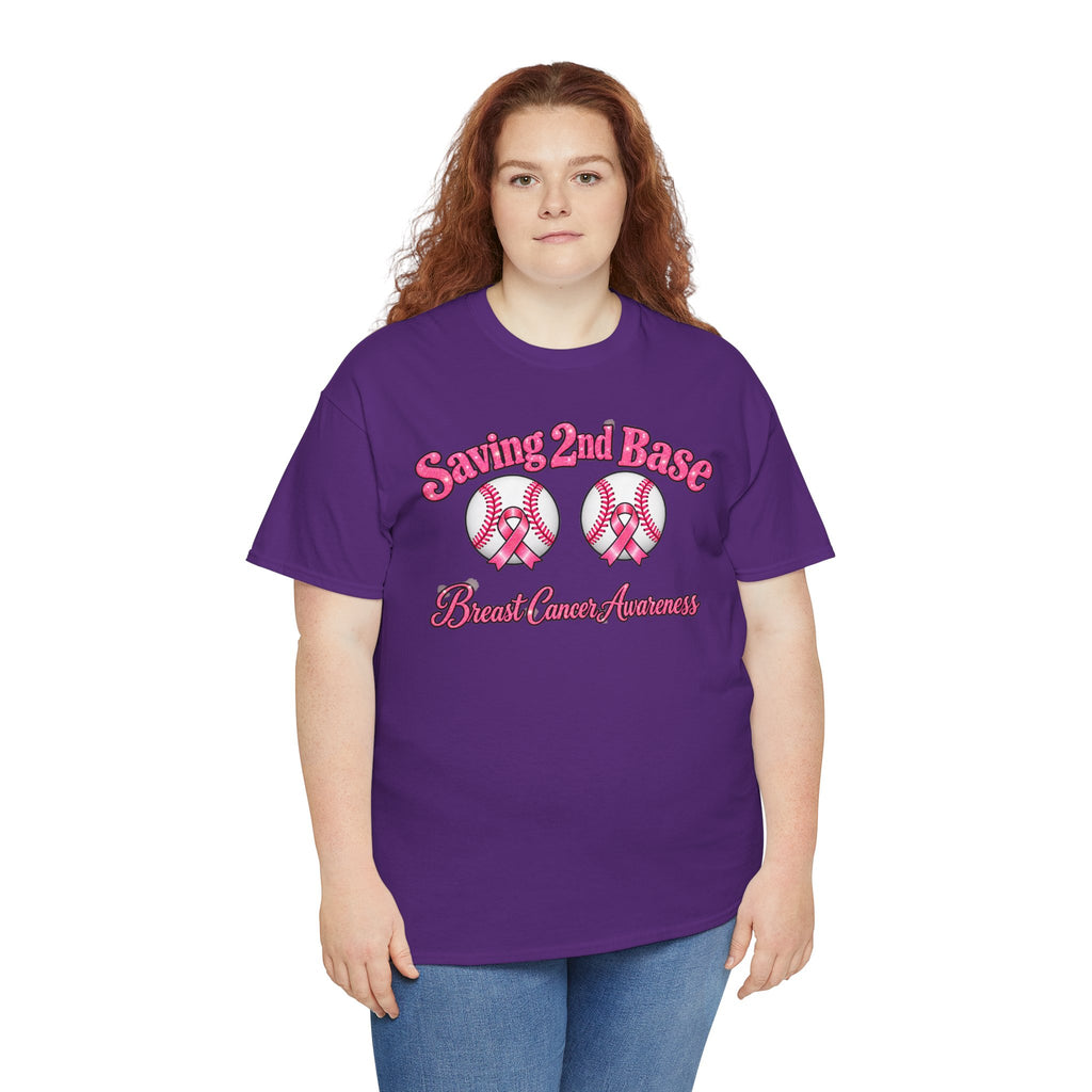 Saving 2nd Base Breast Cancer Awareness T-Shirt