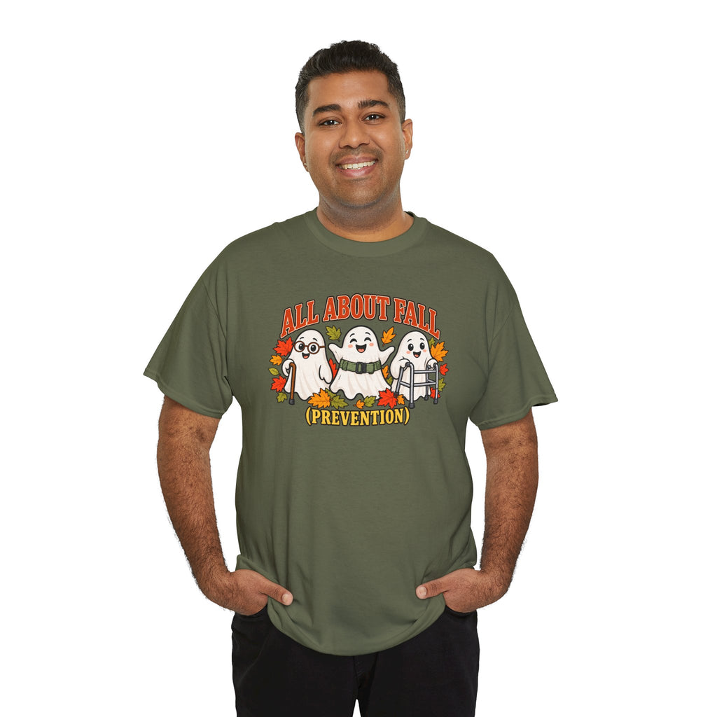 All About Fall (Prevention) Ghost Tee — Cute Halloween Autumn T-Shirt