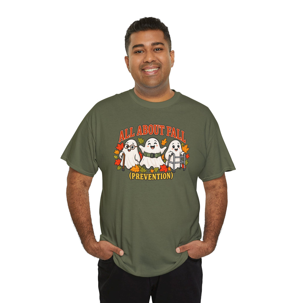 All About Fall (Prevention) Ghost Tee — Cute Halloween Autumn T-Shirt