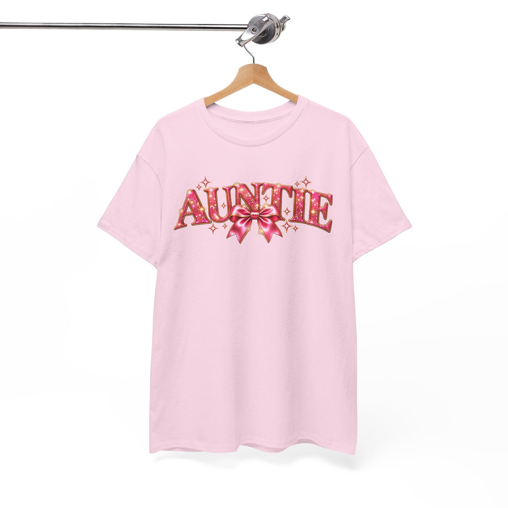 Auntie Graphic T-Shirt | Pink Bow Design