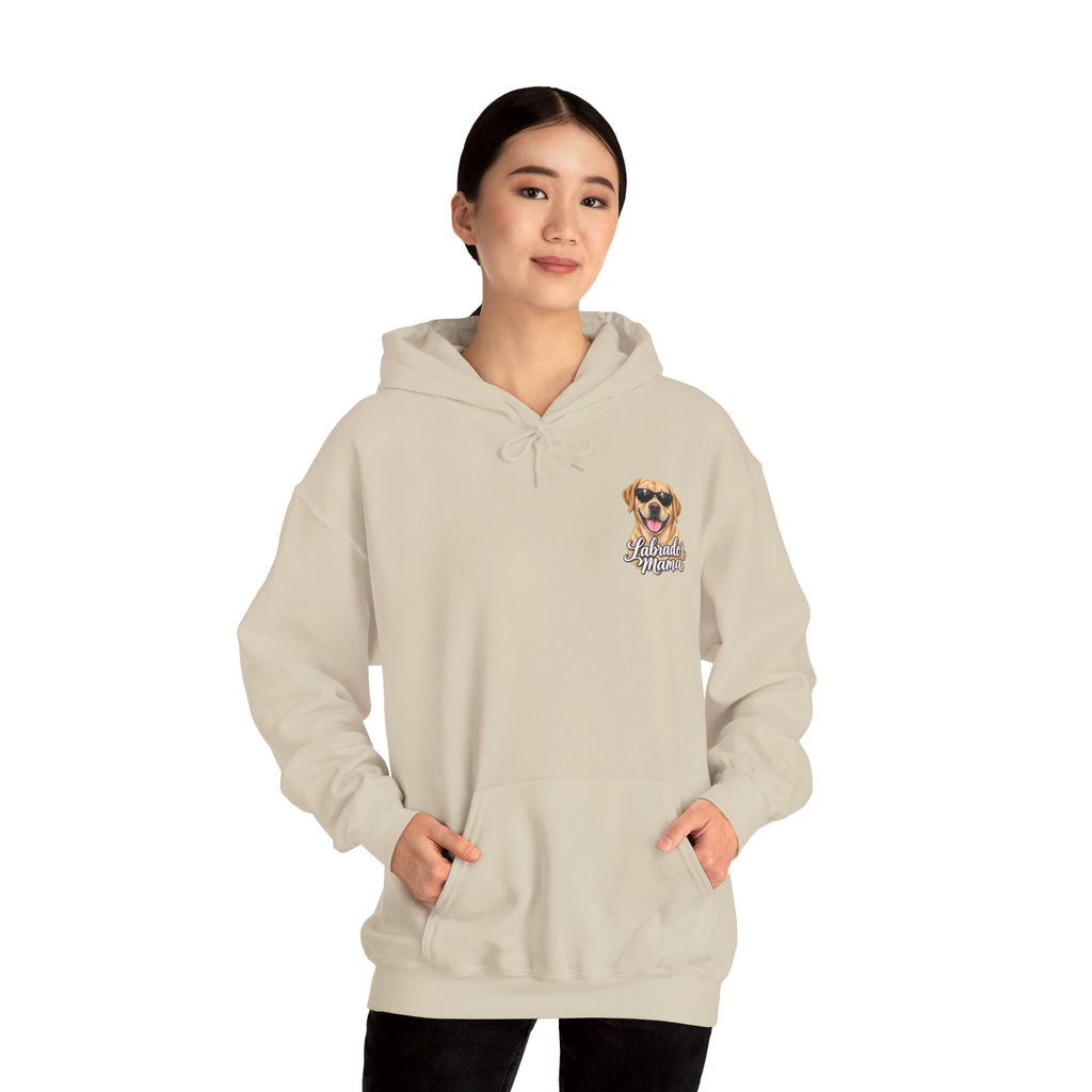 Labrador Mama Hoodie — Dog Mom Sweatshirt with Cute Sunglasses Lab Design