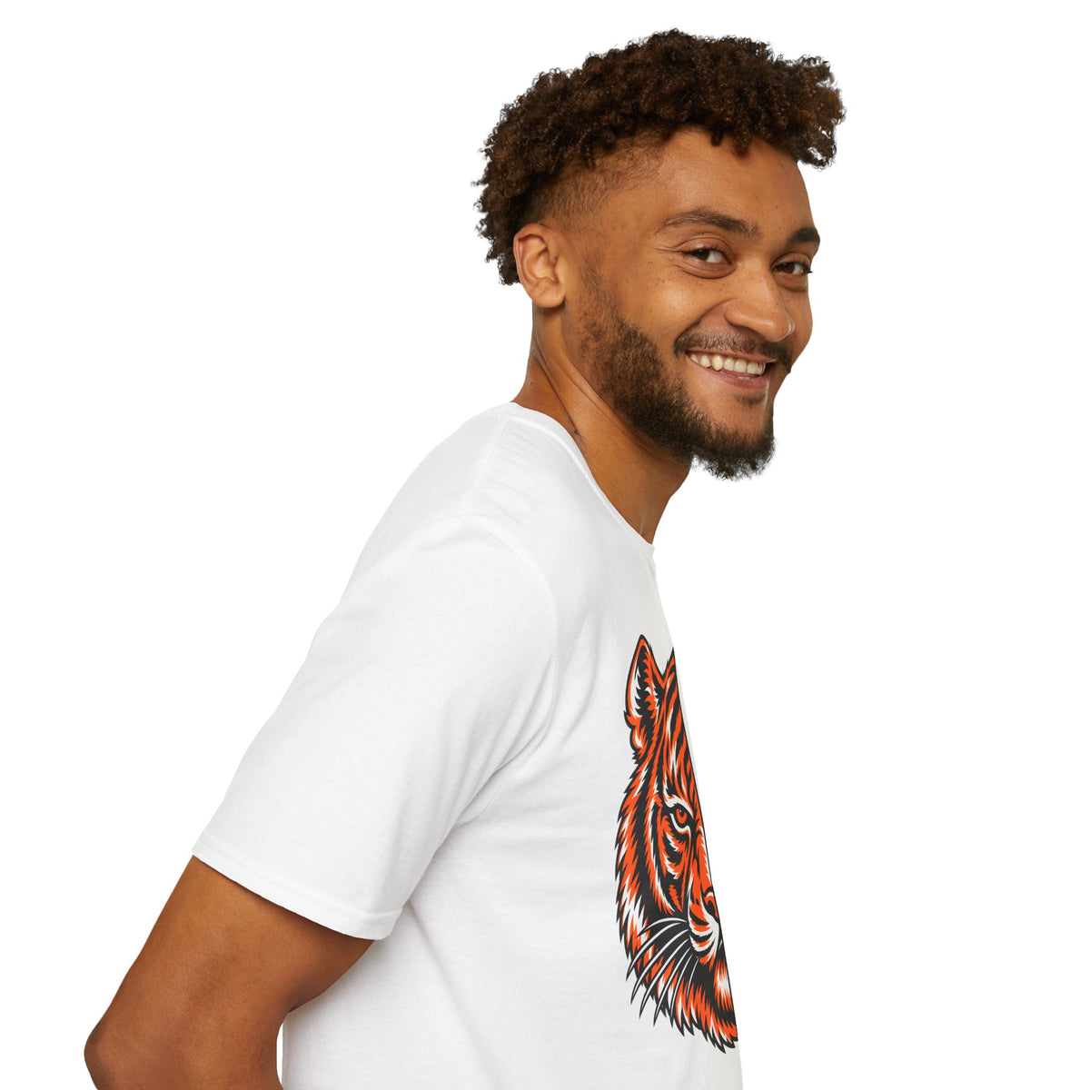 Cincinnati Tiger Head Vertical Graphic T-Shirt