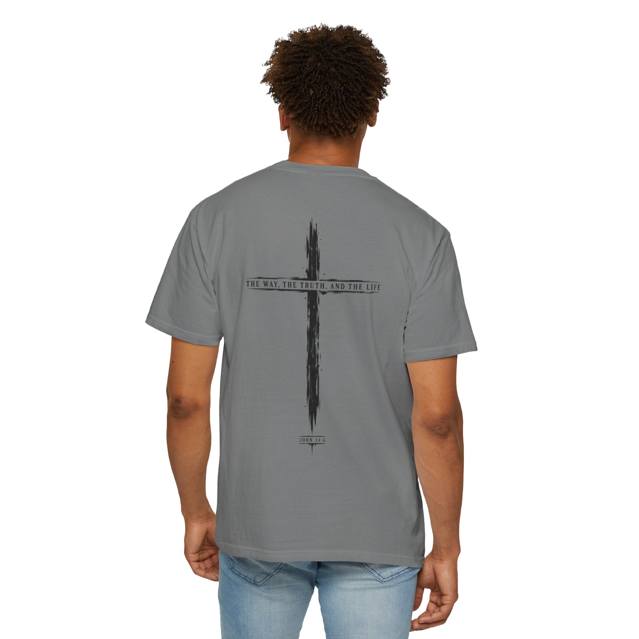 Christian Cross T-Shirt — 'The Way, The Truth, The Life' Religious Tee