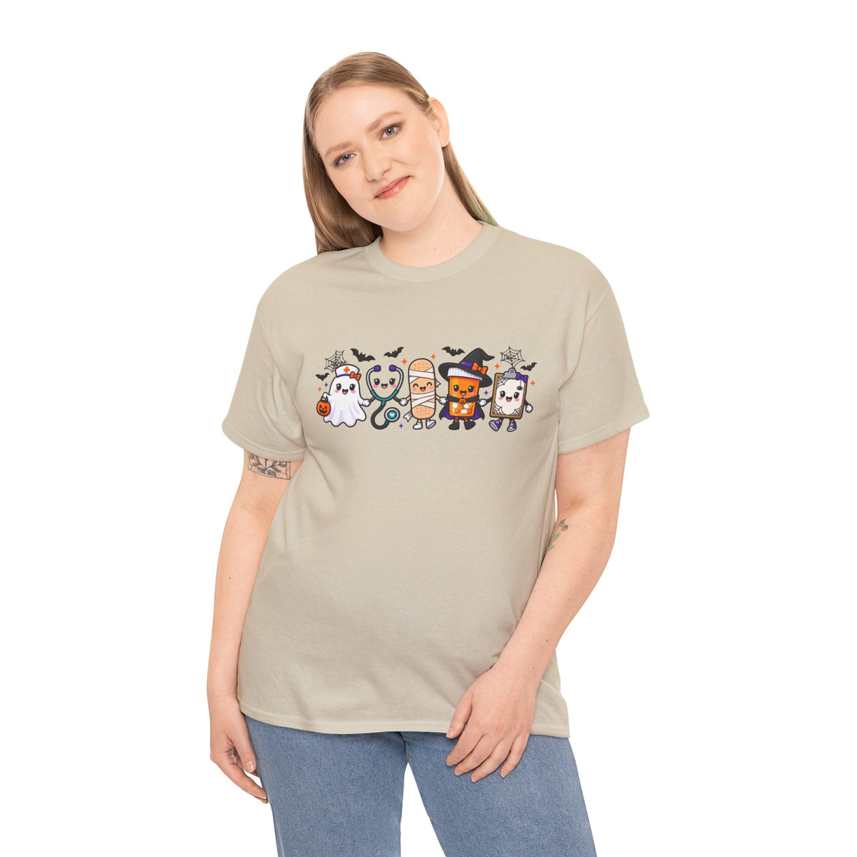 Halloween Candy Characters Tee — Cute Trick-or-Treat Ghosts & Candy Corn Shirt