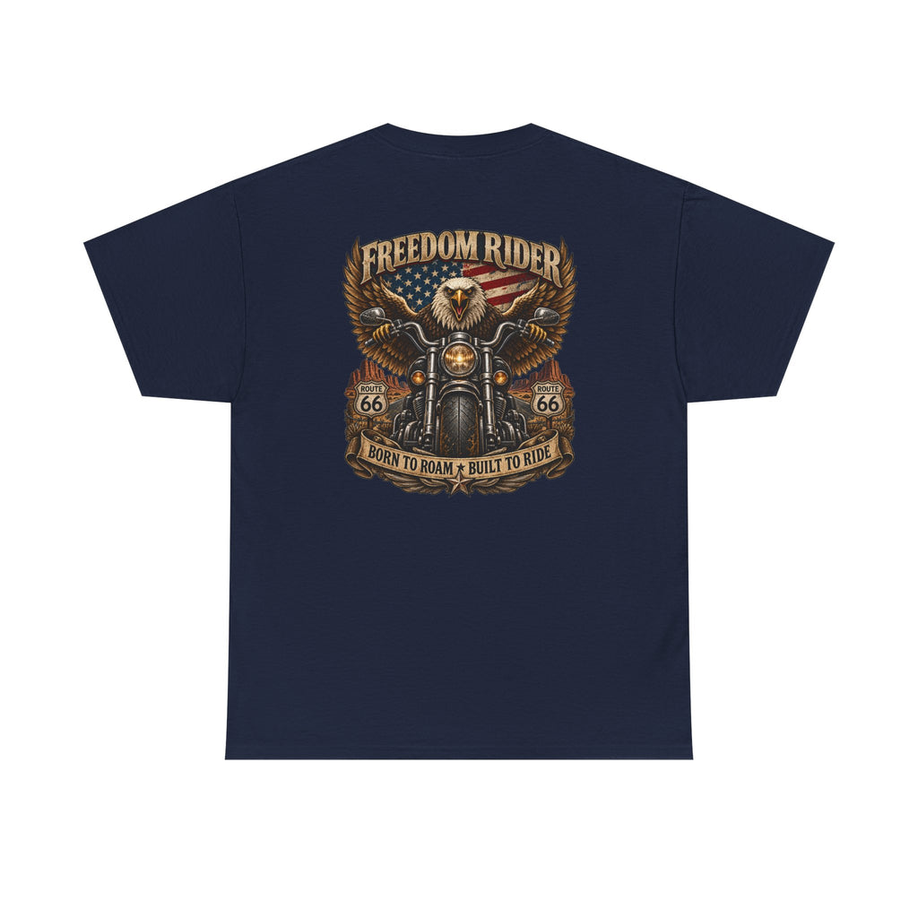 Freedom Rider Motorcycle T‑Shirt — Born to Roam Vintage Biker Tee