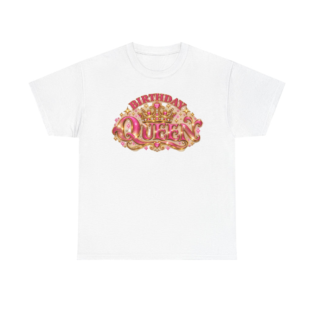 Birthday Queen Graphic T-Shirt | Pink & Gold Crown
