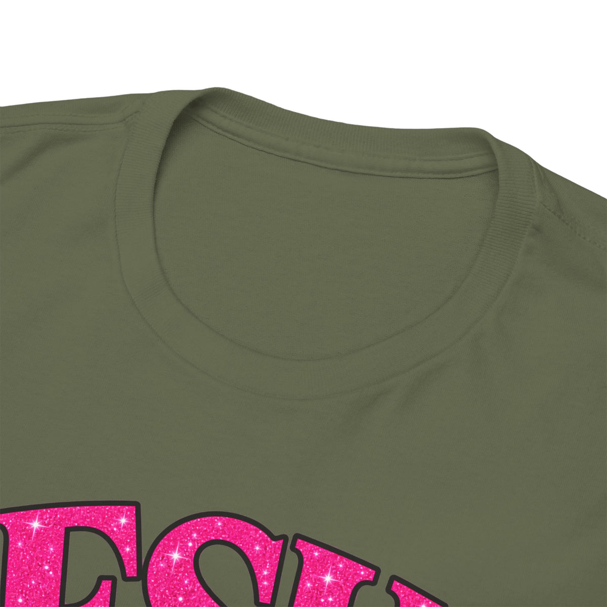 Christian T-Shirt — "JESUS The way, the truth, the life" (John 14:6) Pink Vintage Script