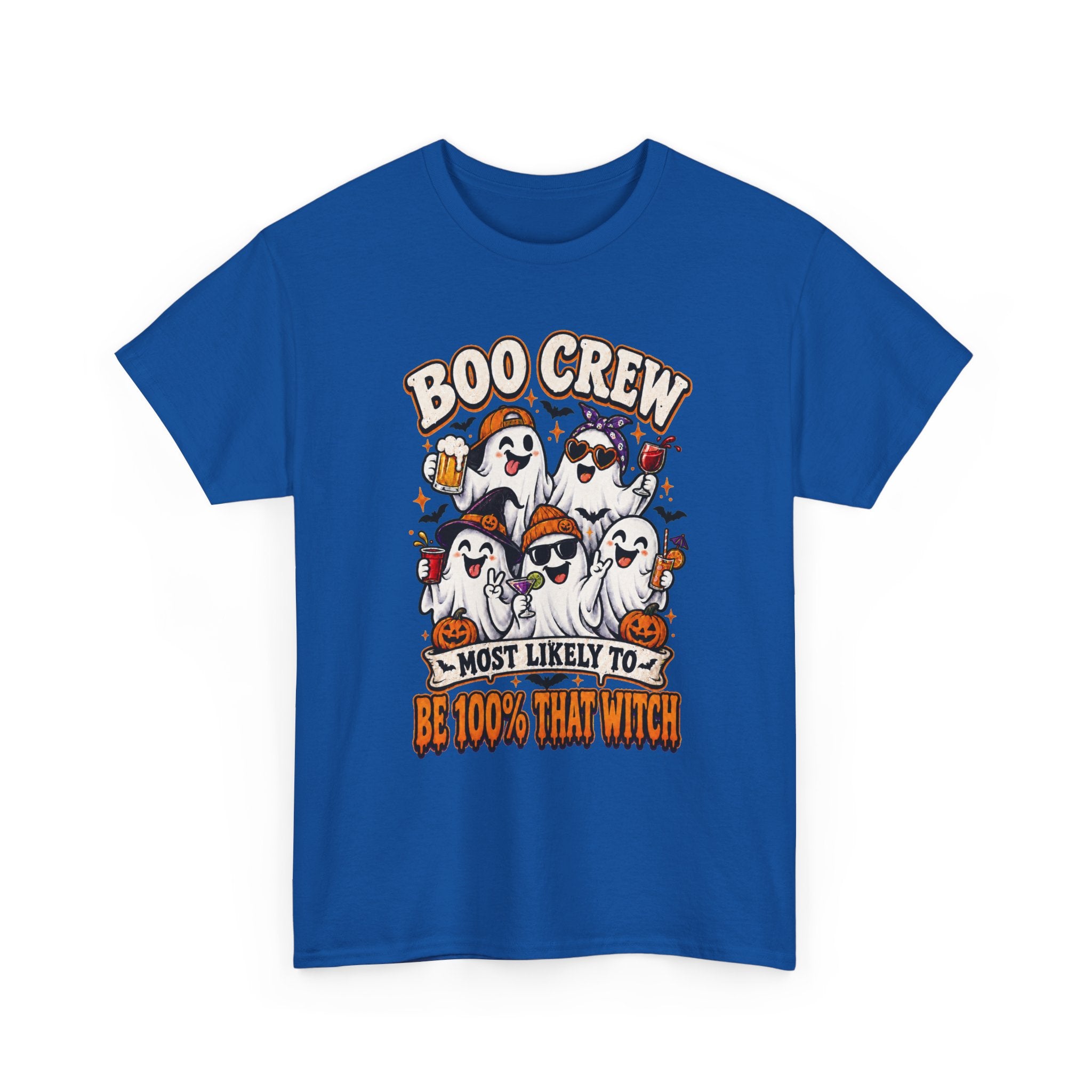 Boo Crew Halloween T-Shirt – "Most Likely To Be 100% That Witch" Ghosts Tee
