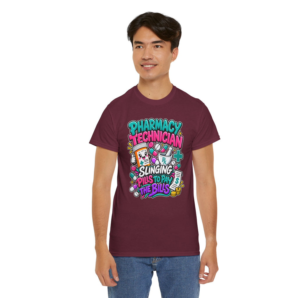 Pharmacy Technician T‑Shirt — "Slinging Pills to Pay the Bills" Graphic Tee