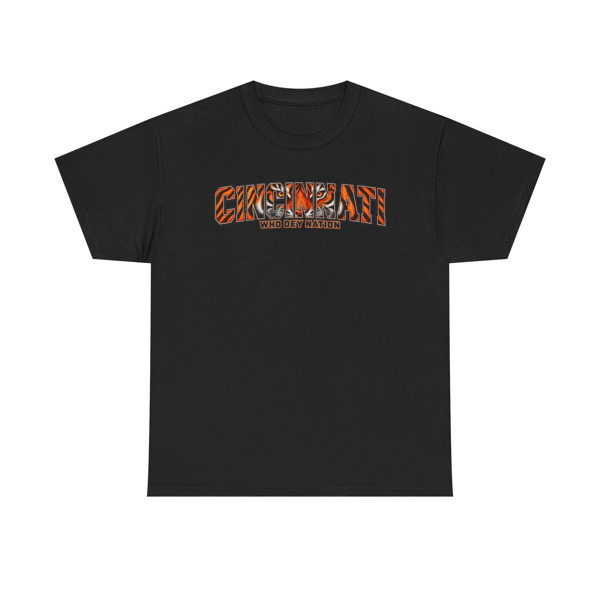 Who Dey Nation Tiger-Stripe Graphic Tee
