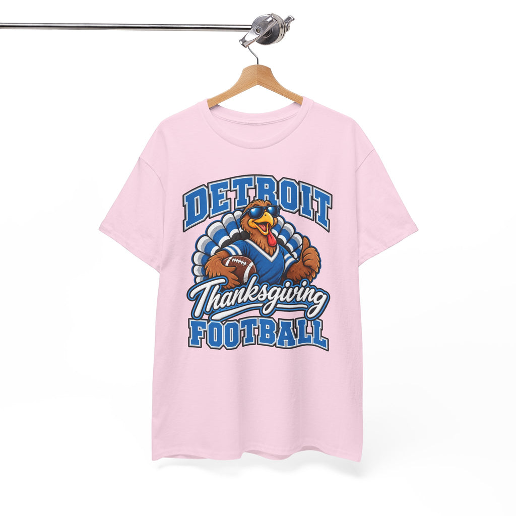 Detroit Thanksgiving Football Tee — Turkey Mascot Game Day Shirt