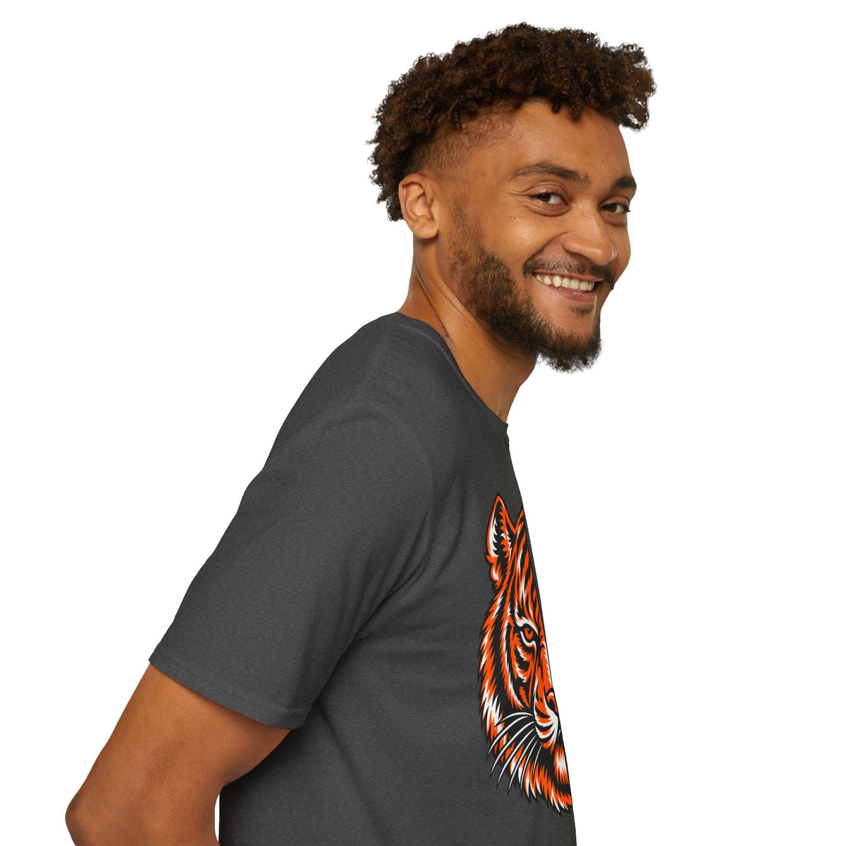 Cincinnati Tiger Head Vertical Graphic T-Shirt