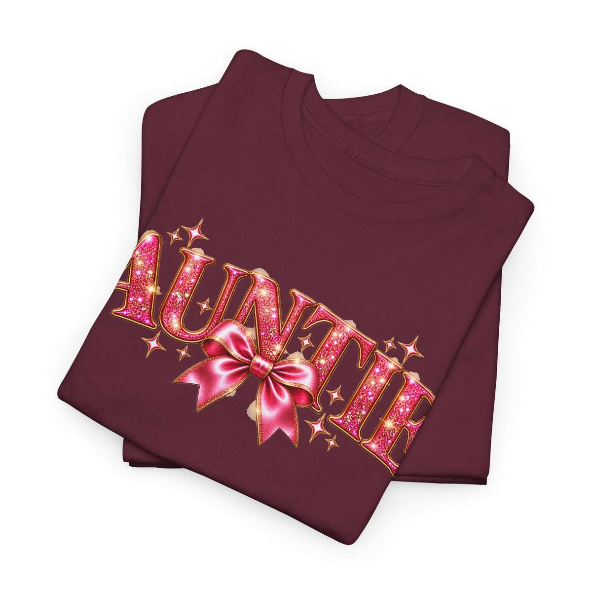 Auntie Graphic T-Shirt | Pink Bow Design