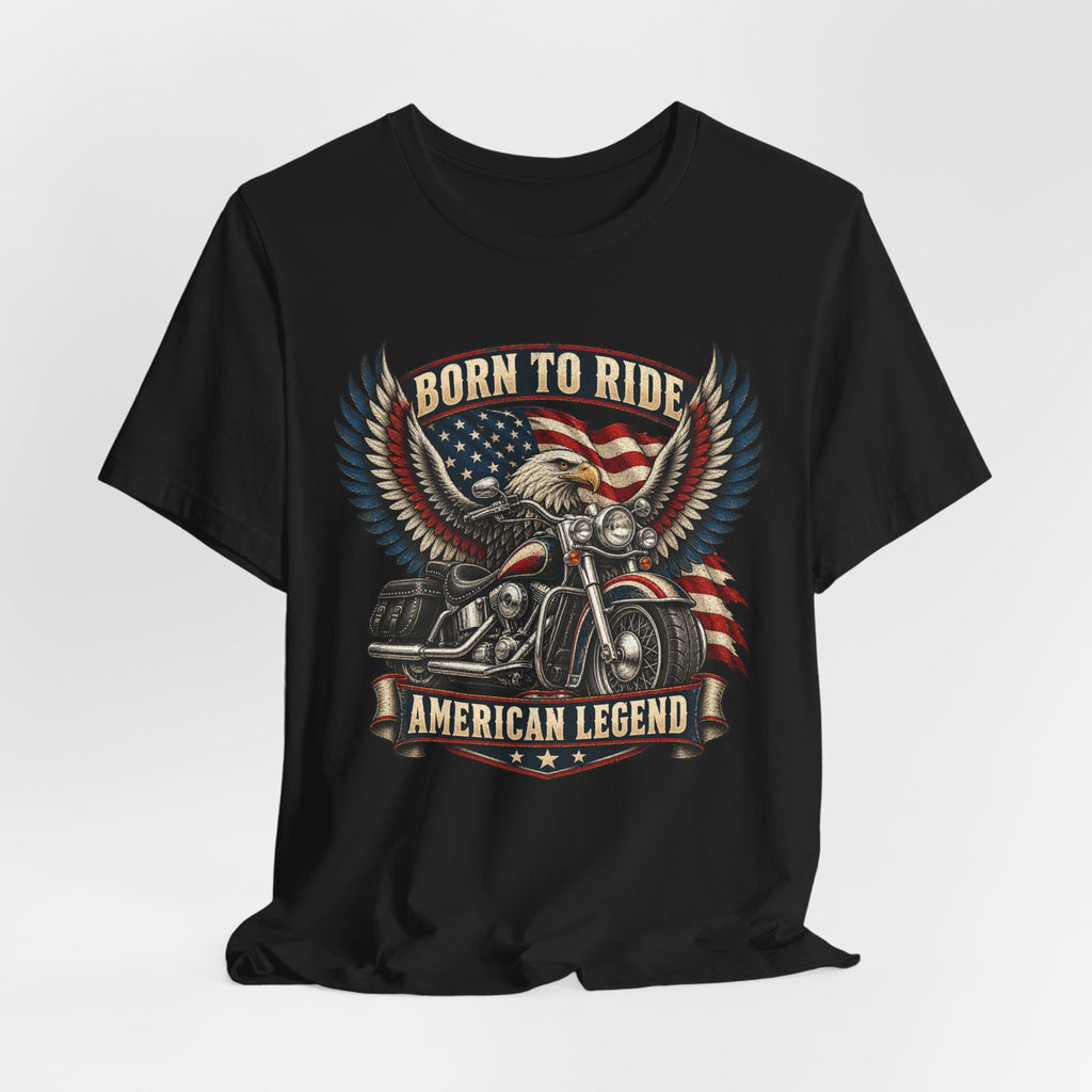 Born to Ride Eagle Motorcycle Tee — American Legend Patriotic T-Shirt