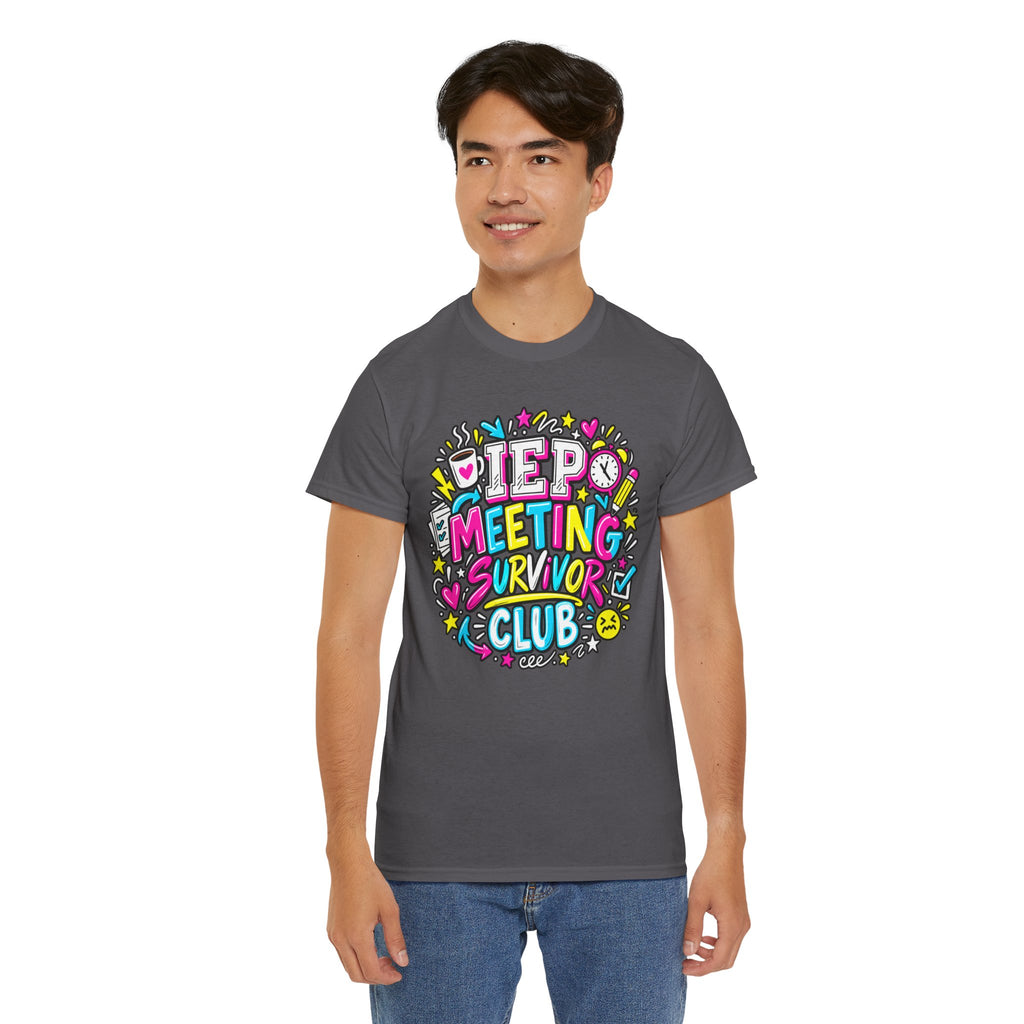 Video Meeting Survivor Club T-Shirt — Funny Remote Work Tee